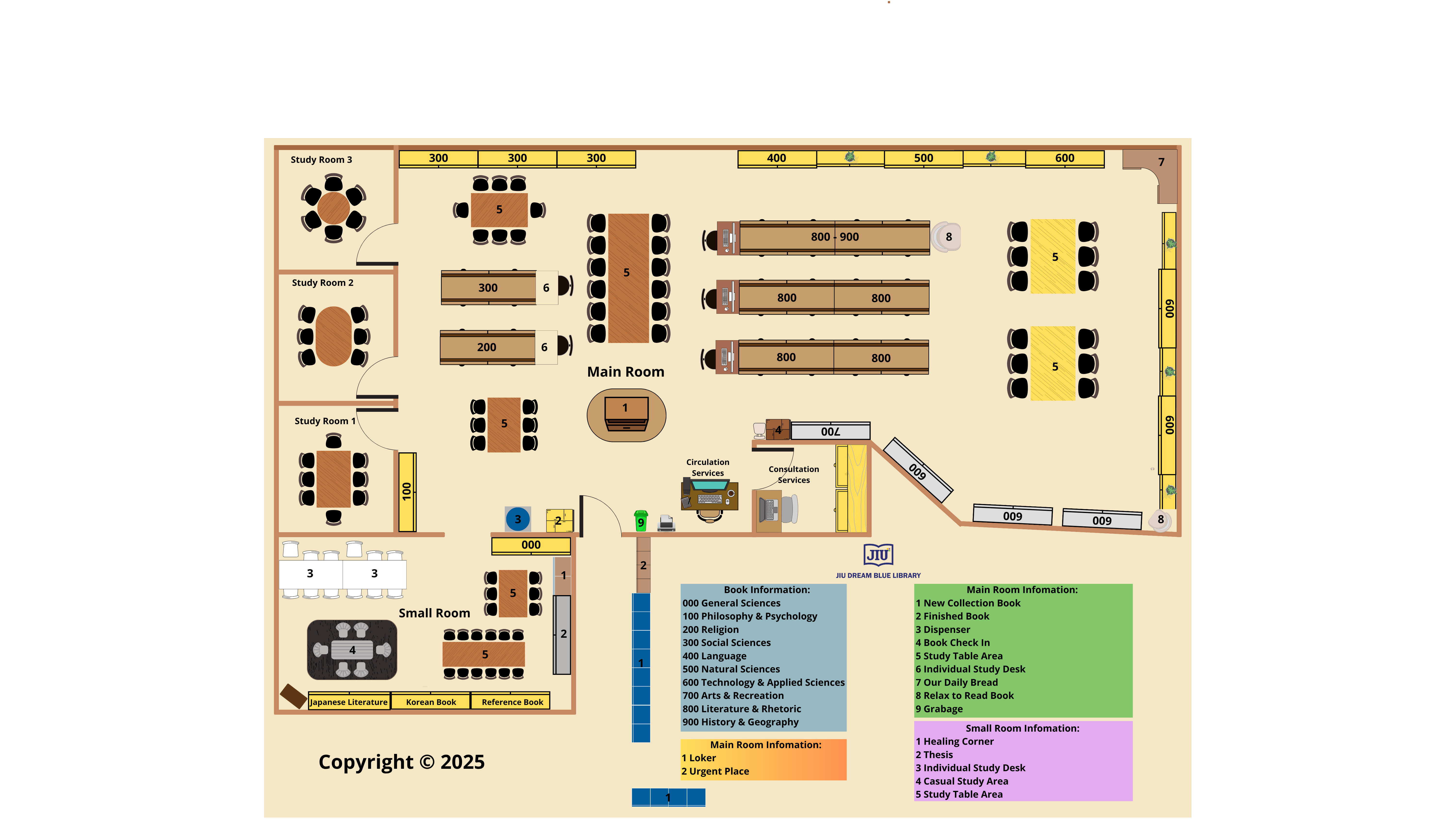 Denah Dream Blue Library